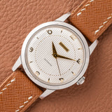 1950s Ulysse Nardin Automatic Silver Guilloché Tapestry Dial