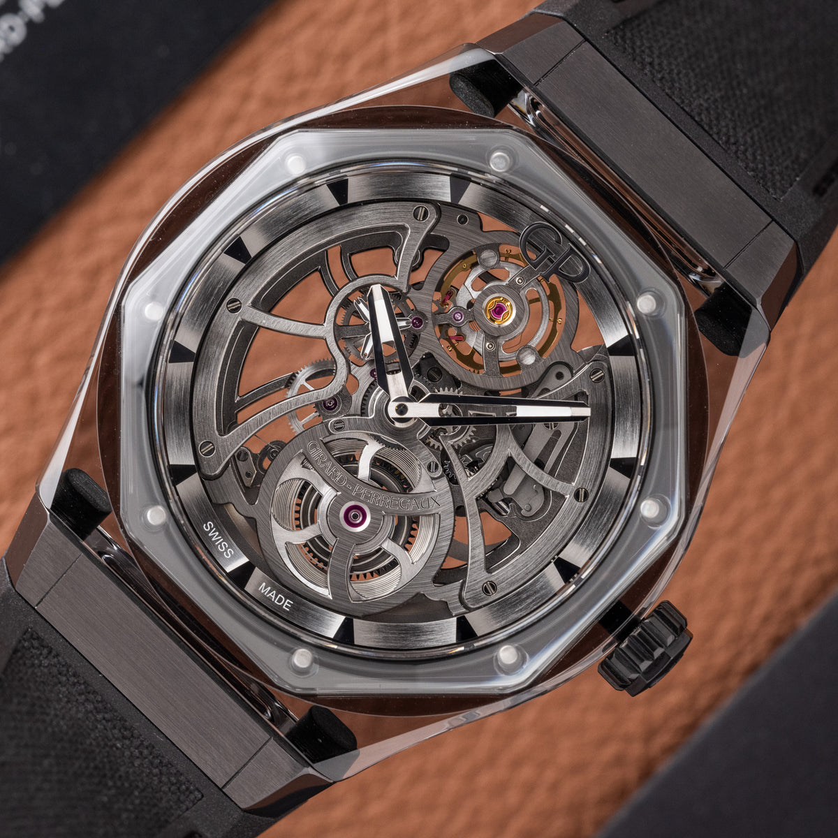 Coffret Boisé Girard-Perregaux Laureato - Boîte Intérieure + Extérieure, Neuf Avec étiquettes !
