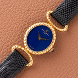 1970s Baume Et Mercier Gold Ellipse Rope Case and 'Lapis' Dial (Ref. 38320)