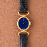 1970s Baume Et Mercier Gold Ellipse Rope Case and 'Lapis' Dial (Ref. 38320)