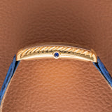 1970s Baume Et Mercier 18k Yellow Gold Allongee with 'Lapis' Dial (Ref. 37081)