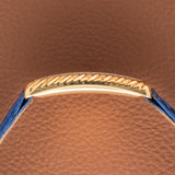 1970s Baume Et Mercier 18k Yellow Gold Allongee with 'Lapis' Dial (Ref. 37081)