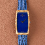 1970s Baume Et Mercier 18k Yellow Gold Allongee with 'Lapis' Dial (Ref. 37081)
