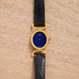 1970s Baume Et Mercier Gold Ellipse Rope Case and 'Lapis' Dial (Ref. 38320)