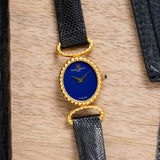 1970s Baume Et Mercier Gold Ellipse Rope Case and 'Lapis' Dial (Ref. 38320)