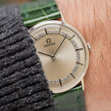 1963 Omega Ultra Slim Dress Watch - Factory Diamond Dial (Ref. D6672)