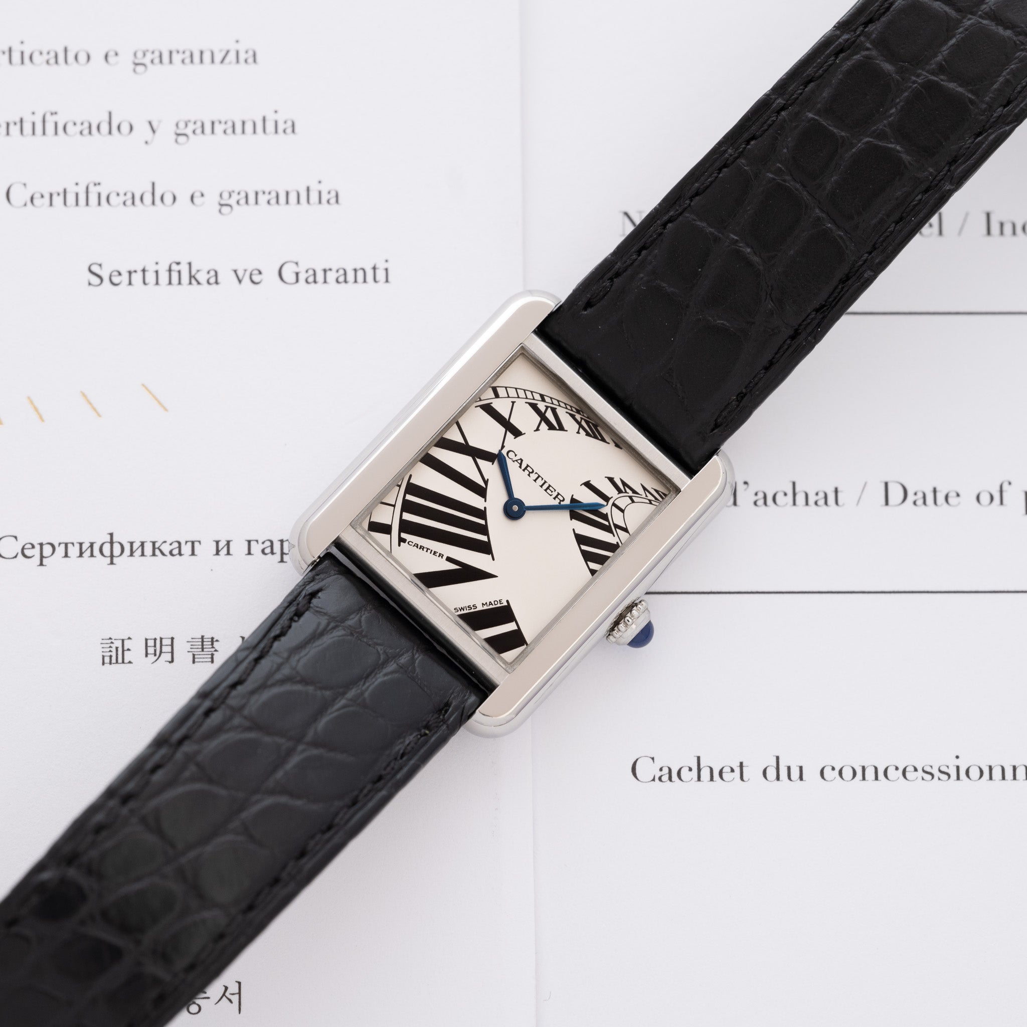 Cartier Tank Solo Piano Dial - With Papers (Ref. 3170