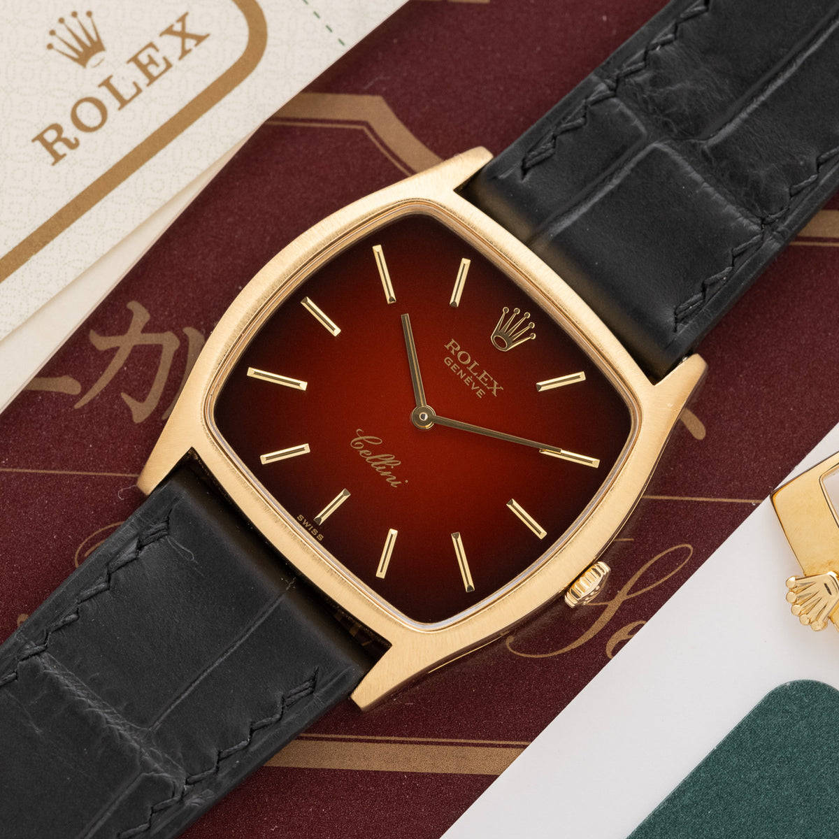 1976 Rolex Cellini Red Vignette (Ref. 3805) – Huntington Company