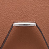 DeLaneau Tonneau Leather Dial White Gold Dress Watch