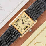 1970s Cartier Must Tank Roman Dial Manual Wind