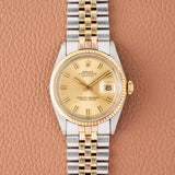 1971 Rolex Datejust Two Tone Non-luminous Wideboy (Ref. 1601)