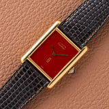 1970s Cartier Must Tank Rare 'True Red' Dial - Manual Wind