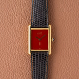 1970s Cartier Must Tank Rare 'True Red' Dial - Manual Wind