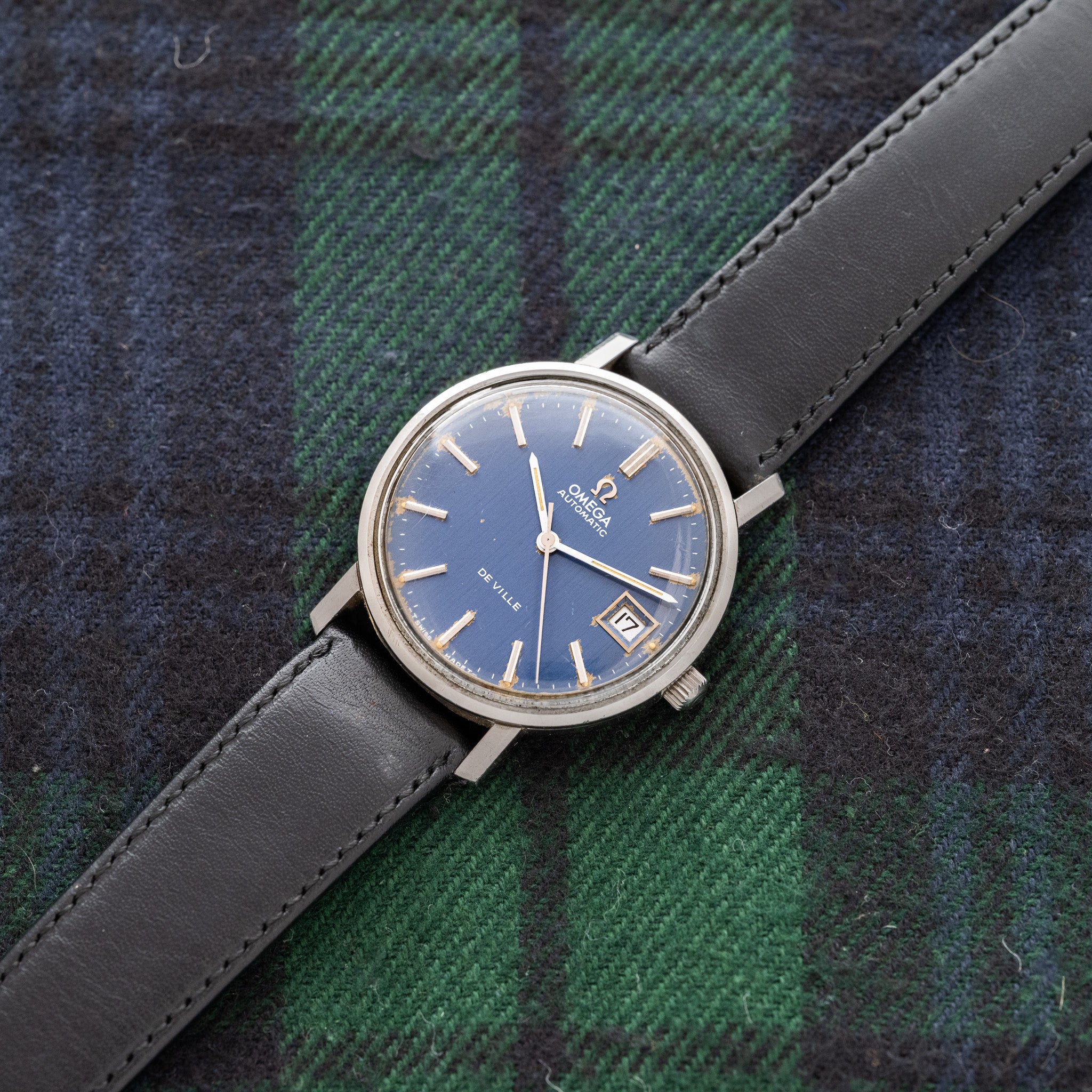 Omega De Ville Brushed Blue Dial (Ref. 166.0161) – Huntington Company