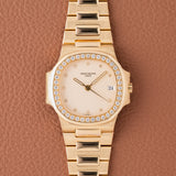 1991 Patek Philippe Nautilus Yellow Gold Factory Diamonds - Archives (Ref. 3800/3)