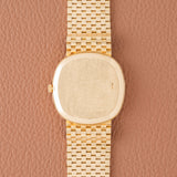 1980s Patek Philippe Blue Jumbo Ellipse With Brick Bracelet (Ref. 3734)