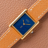1980s Cartier Must Tank Manual 'Lapis' Dial - Box and Papers