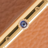 1980s Cartier Must Tank Manual 'Lapis' Dial - Box and Papers