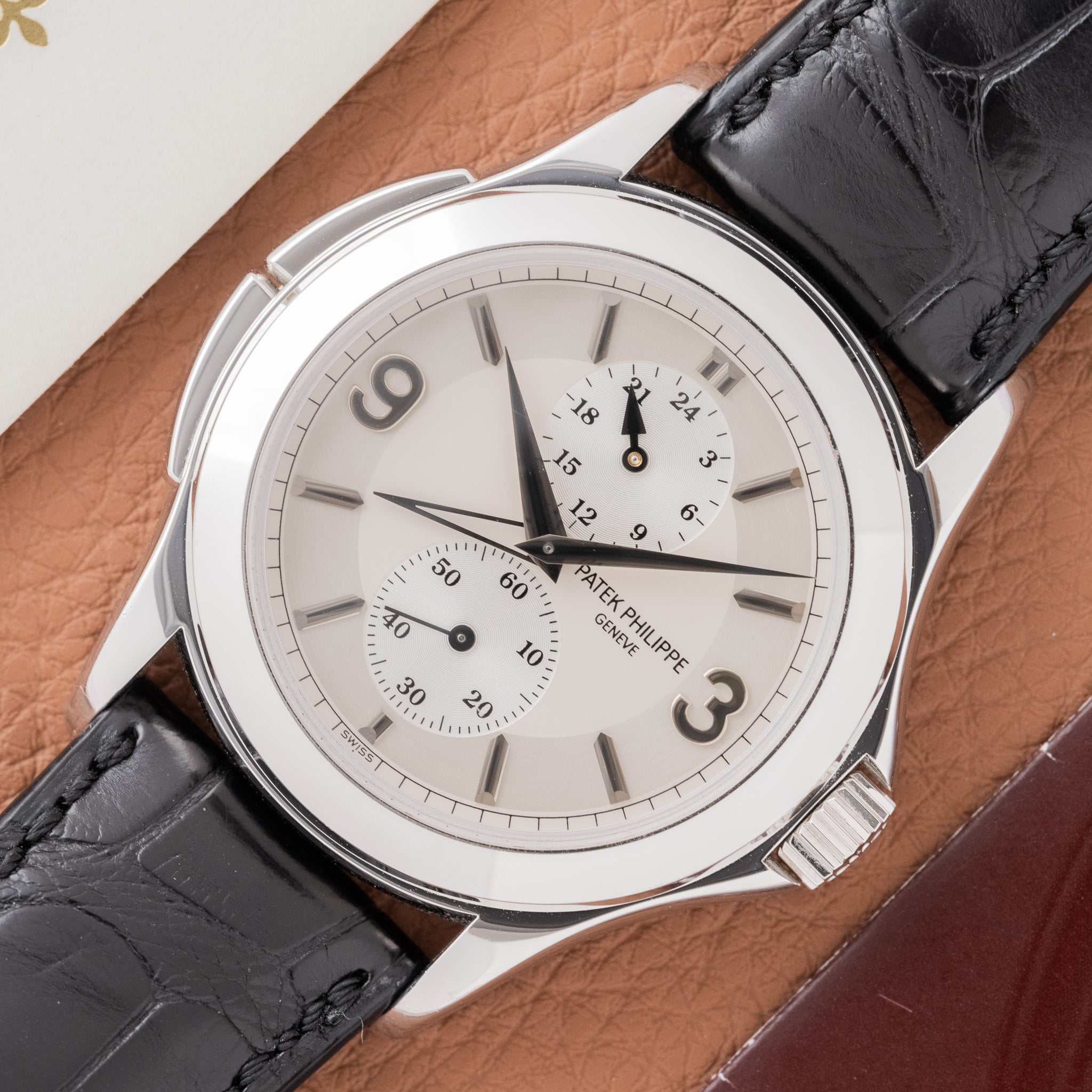 Patek Philippe Travel Time White Gold - Papers and Service Tag
