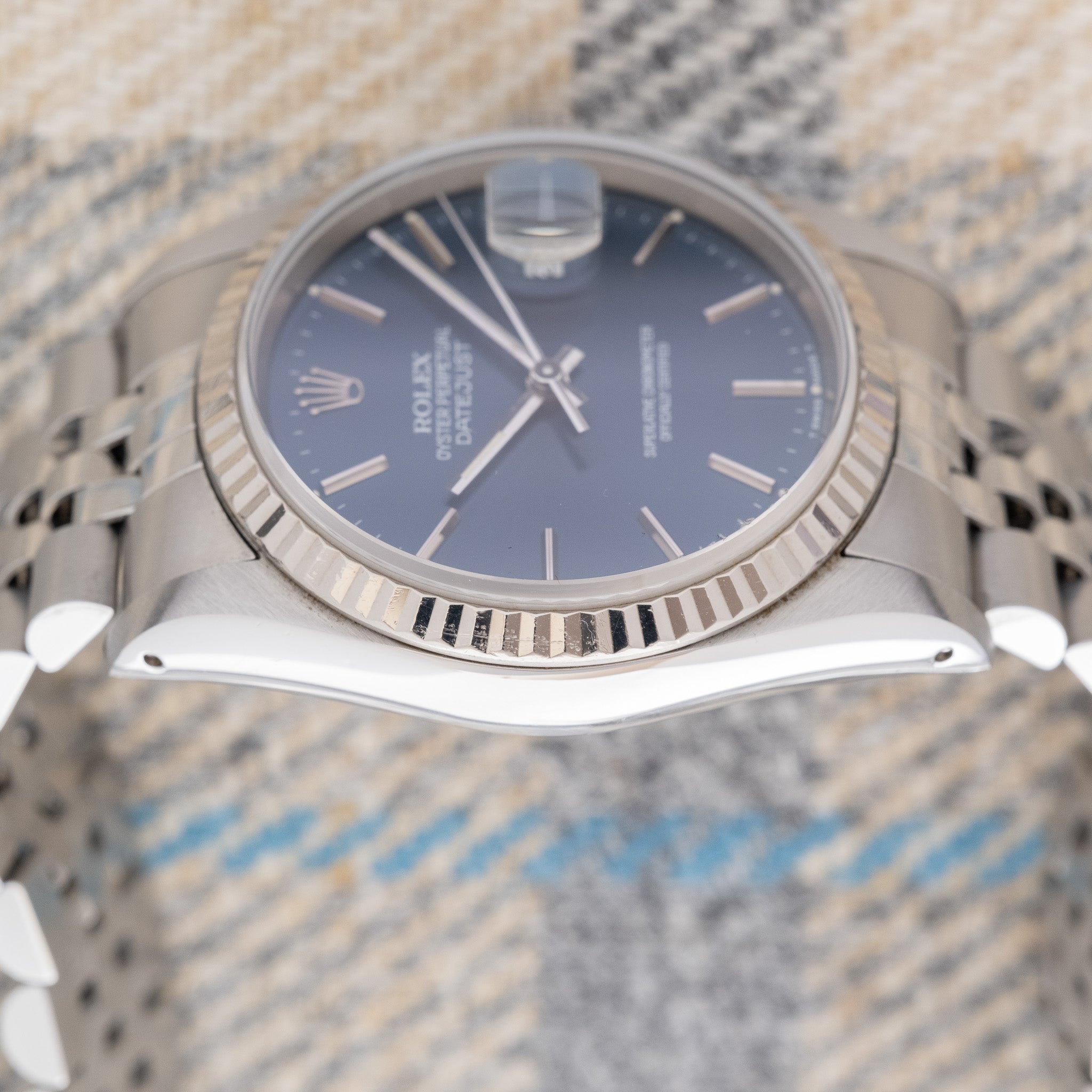 1990 Rolex Datejust Blue Dial (Ref. 16234) – Huntington Company