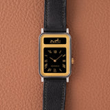 1979 Hermès Calèche Black Tank Manual Wind - Box and Papers