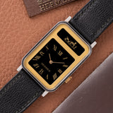 1979 Hermès Calèche Black Tank Manual Wind - Box and Papers