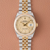2021 Rolex Datejust Two Tone Motif Dial - Box and Papers (Ref. 126203)