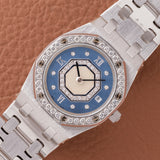 2000s Audemars Piguet Mini Royal Oak Gold Blue Pearl Diamond Dial (Ref. 67371BA)