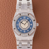 2000s Audemars Piguet Mini Royal Oak Gold Blue Pearl Diamond Dial (Ref. 67371BA)