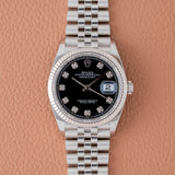 2025 Rolex Datejust Black Diamond Dial - Box and Papers (Ref. 126234)