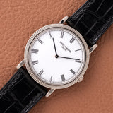 1990s Patek Philippe Calatrava White Gold Porcelain Dial (Ref. 3520G)