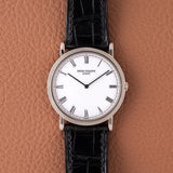 1990s Patek Philippe Calatrava White Gold Porcelain Dial (Ref. 3520G)
