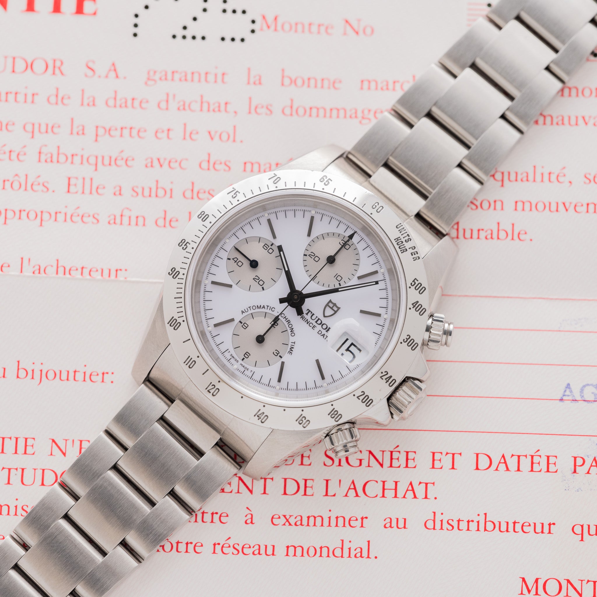 1997 Tudor Prince Chronograph Albino - Box & Papers (Ref. 79280