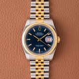 2006 Rolex Datejust Two Tone Blue Dial Roulette Wheel - Papers (Ref. 116233)