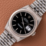 1989 Rolex Datejust Black Dial - Unpolished (Ref. 16234)