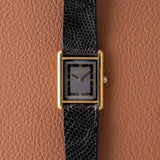 1980s Cartier Must Tank Black and Grey Dial (Ref. 681006)