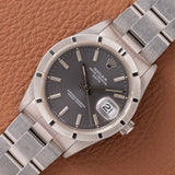 1991 Rolex Oyster Perpetual Date Grey Dial - Unpolished (Ref. 15210)