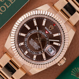 2021 Rolex Sky-Dweller Rose Chocolate Dial - Box and Papers (Ref. 236935)