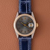 1995 Rolex Datejust Blue Grey Tropical Dial (Ref. 16233)