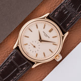 1990s Patek Philippe Calatrava Pink Gold Cream Dial- Patek Service (Ref. 3923R)