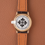 1990s Patek Philippe Calatrava Pink Gold Cream Dial- Patek Service (Ref. 3923R)