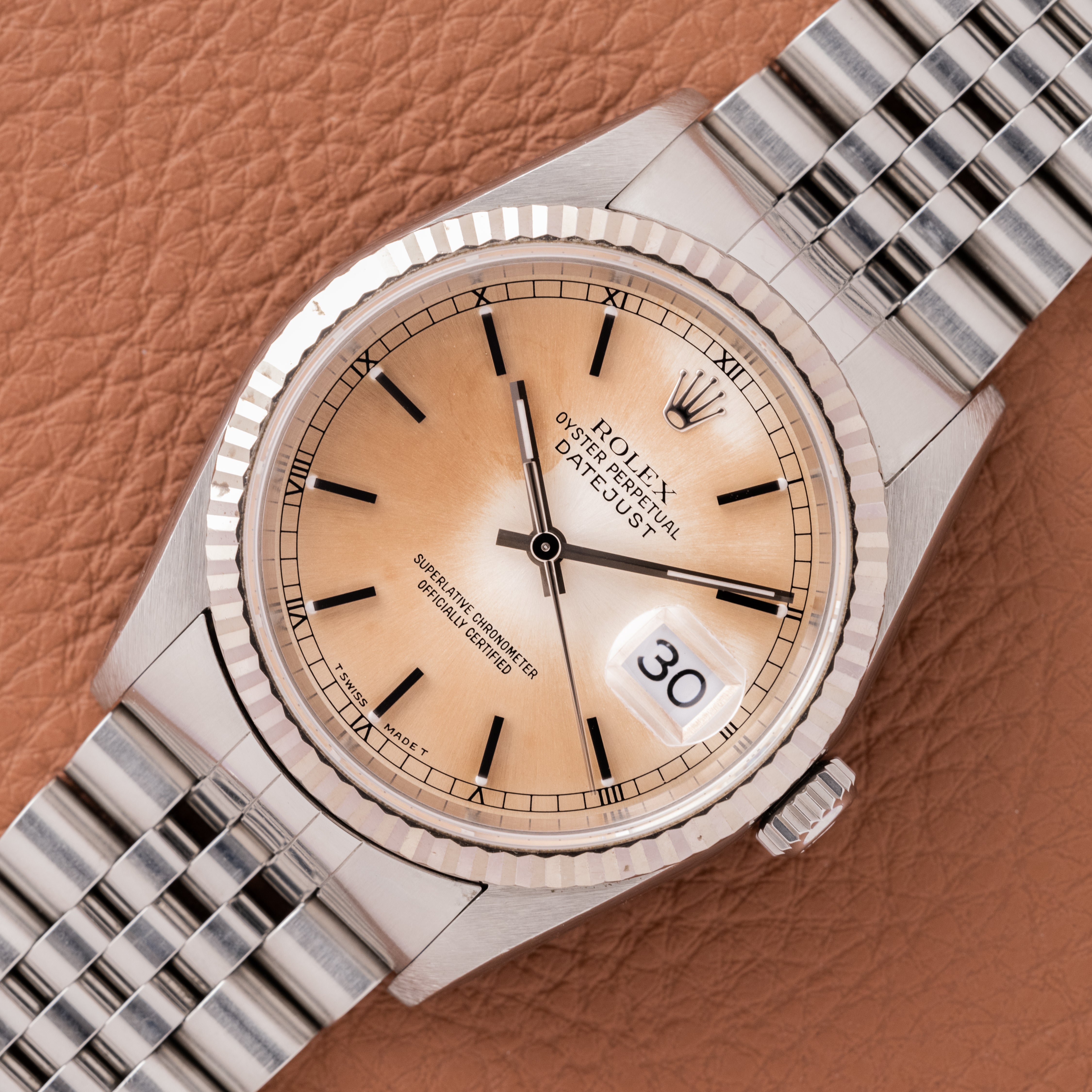 1996 Rolex Datejust Unpolished Tropical Dial - Caseback Sticker