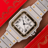 Cartier Santos Carrée Two Tone Unpolished - Box and Papers (Ref. 2961)