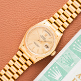 Rolex Day-date Yellow Gold Tapestry Dial - Box & Papers (Ref. 18238)