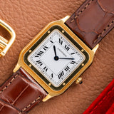 Cartier Santos Dumont Extra Plat - Pouch & Deployant (Ref. 96054)