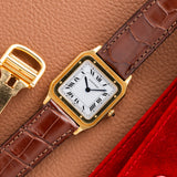 Cartier Santos Dumont Extra Plat - Pouch & Deployant (Ref. 96054)