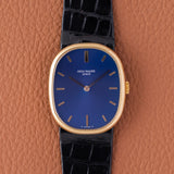 1970s Patek Philippe Ellipse Blue Dial - Purplish Patina (Ref. 3648)