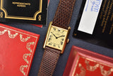 Cartier Tank 'Must De' Lemon Roman Complete Set - Rare Brazilian Hallmark