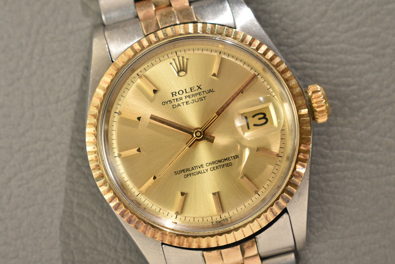 1970 Rolex Datejust 1601 Two-Tone No Lume Dial