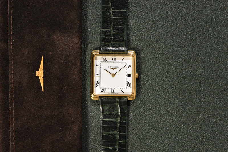 1969 Longines Tank Square Jumbo with Pouch